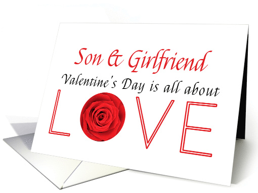 Son and Girlfriend Valentine's Day is All about Love card (1198856)