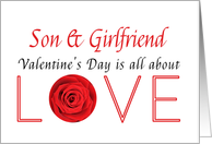 Son and Girlfriend Valentine’s Day is All about Love card