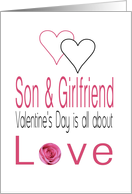 Son & Girlfriend - Valentine’s Day is All about love card