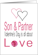 Son & Partner - Valentine’s Day is All about love card