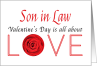 Son in Law - Valentine’s Day is All about love card