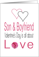 Son & Boyfriend - Valentine’s Day is All about love card