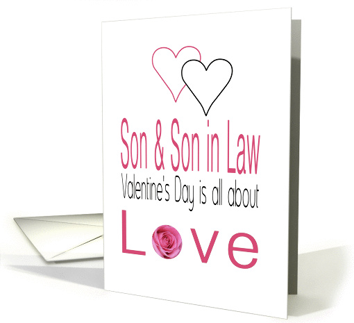 Son & Son in Law - Valentine's Day is All about love card (1199256)