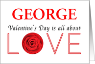 Customize for Any Name Valentine’s Day is All about love card