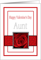 Aunt - Valentine’s Day Roses red, black and white card