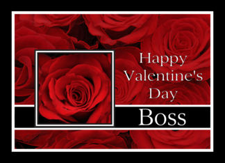 Boss - Valentine's Day Roses red, black and white