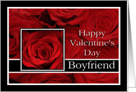 Boyfriend - Valentine’s Day Roses red, black and white card