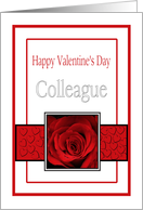 Colleague - Valentine’s Day Roses red, black and white card