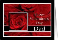 Dad - Valentine’s Day Roses red, black and white card