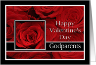 Godparents - Valentine’s Day Roses red, black and white card