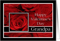 Grandpa - Valentine’s Day Roses red, black and white card