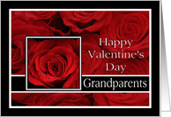 Grandparents - Valentine’s Day Roses red, black and white card