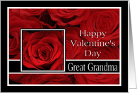 Great Grandma - Valentine’s Day Roses red, black and white card