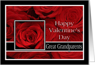 Great Grandparents - Valentine’s Day Roses red, black and white card