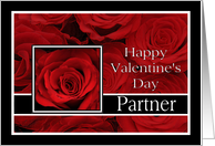 Partner - Valentine’s Day Roses red, black and white card