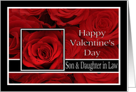 Son & Daughter in Law - Valentine’s Day Roses red, black and white card