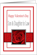 Son & Daughter in Law - Valentine’s Day Roses red, black and white card