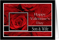 Son & Wife - Valentine’s Day Roses red, black and white card