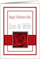 Son & Wife - Valentine’s Day Roses red, black and white card