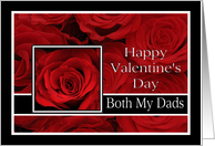 Both my Dads - Valentine’s Day Roses red, black and white card