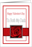 Both my Dads - Valentine’s Day Roses red, black and white card