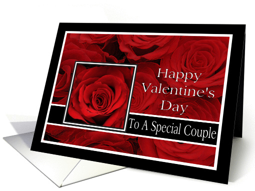 Special Couple - Valentine's Day Roses red, black and white card