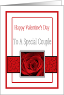 Special Couple - Valentine’s Day Rose, red, black and white card