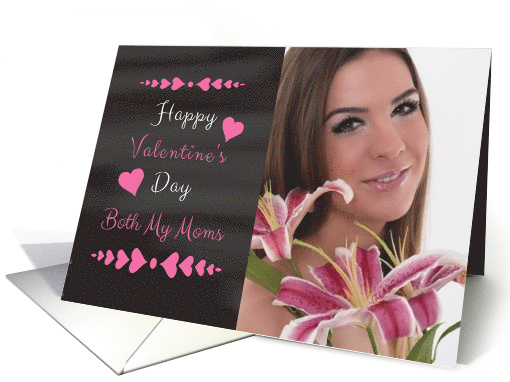 Both my moms - Valentine's Day Card Chalkboard look Photo card