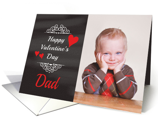 Dad - Valentine's Day Card Chalkboard look Photo card (1203936)