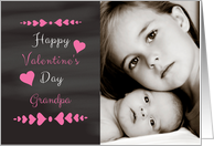 Grandpa - Valentine’s Day Card Chalkboard look Photo Card