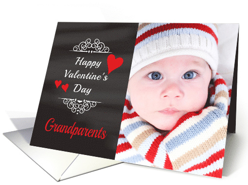 Grandparents - Valentine's Day Card Chalkboard look Photo card