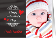 Great Grandma - Valentine’s Day Card Chalkboard look Photo Card