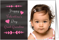 Great Grandma - Valentine’s Day Card Chalkboard look Photo Card