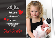 Great Grandpa - Valentine’s Day Card Chalkboard look Photo Card