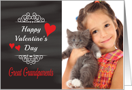 Great Grandparents - Valentine’s Day Card Chalkboard look Photo Card