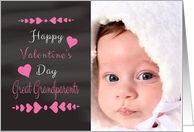 Great Grandparents - Valentine’s Day Card Chalkboard look Photo Card