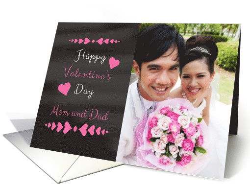 Mom & Dad - Valentine's Day Card Chalkboard look Photo card (1204100)