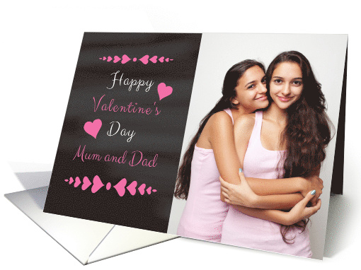 Mum & Dad - Valentine's Day Card Chalkboard look Photo card (1204190)