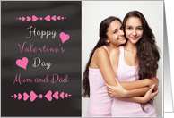 Mum & Dad - Valentine’s Day Card Chalkboard look Photo Card