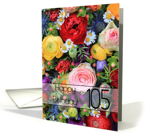 105th Happy Birthday Card - Summer bouquet card (1209896)