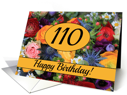 110th Happy Birthday Card - Summer bouquet card (1209966)