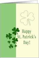 Happy St. Patrick’s Day Irish luck clovers card