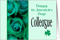 Colleague Happy St. Patrick’s Day Irish Roses card