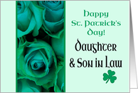 Daughter & Son in Law Happy St. Patrick’s Day Irish Roses card