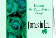 Father in Law Happy St. Patrick’s Day Irish Roses card