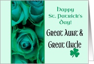 Great Aunt & Great Uncle Happy St. Patrick’s Day Irish Roses card