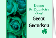 Great Grandson Happy St. Patrick’s Day Irish Roses card