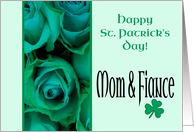 Mom & fiance Happy St. Patrick’s Day Irish Roses card