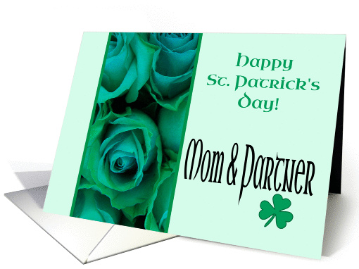 Mom & Partner Happy St. Patrick's Day Irish Roses card (1221868)
