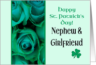 Nephew & Girlfriend Happy St. Patrick’s Day Irish Roses card